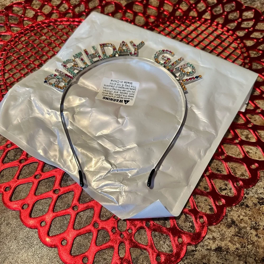 Birthday Girl Headband with Multicolor Accents
